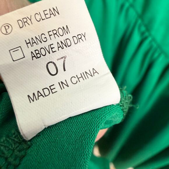 Emerald Green Sleeveless Fit & Flare Dress Tie Back Scoop Stretch Classy Pockets - Picture 10 of 10